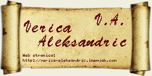 Verica Aleksandrić vizit kartica